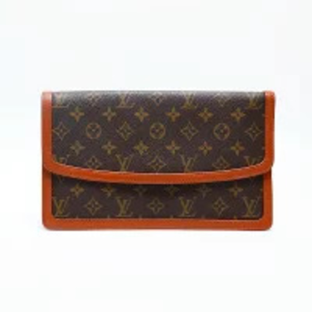 Louis Vuitton Monogram Pochette Dam Clutch Bag Brown